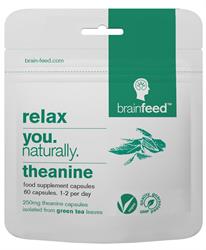 Relax - Natural Theanine 250mg Caps x60 -Isolated from Green Tea, Brain Feed