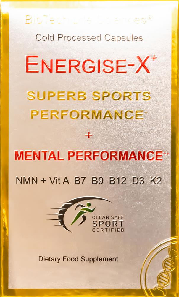 Energise-X NMN NAD+ CoQ10 powder Vit A D3 E K2 B 25 servings, BioTech Life Sciences