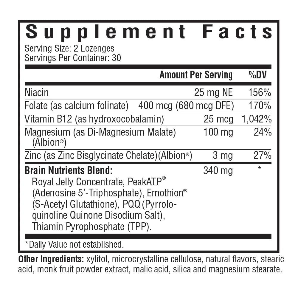 Brain Nutrients 60 Lozenges - Seeking Health