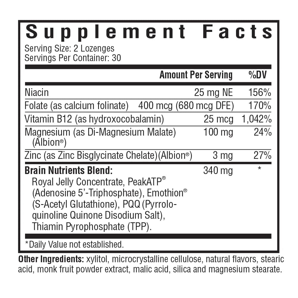 Brain Nutrients 60 Lozenges - Seeking Health