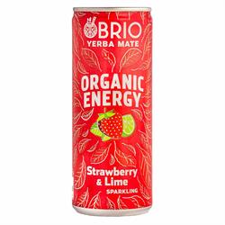 BRIO MATE Organic Energy Drink Strawberry & Lime 250ml, Brio Mate