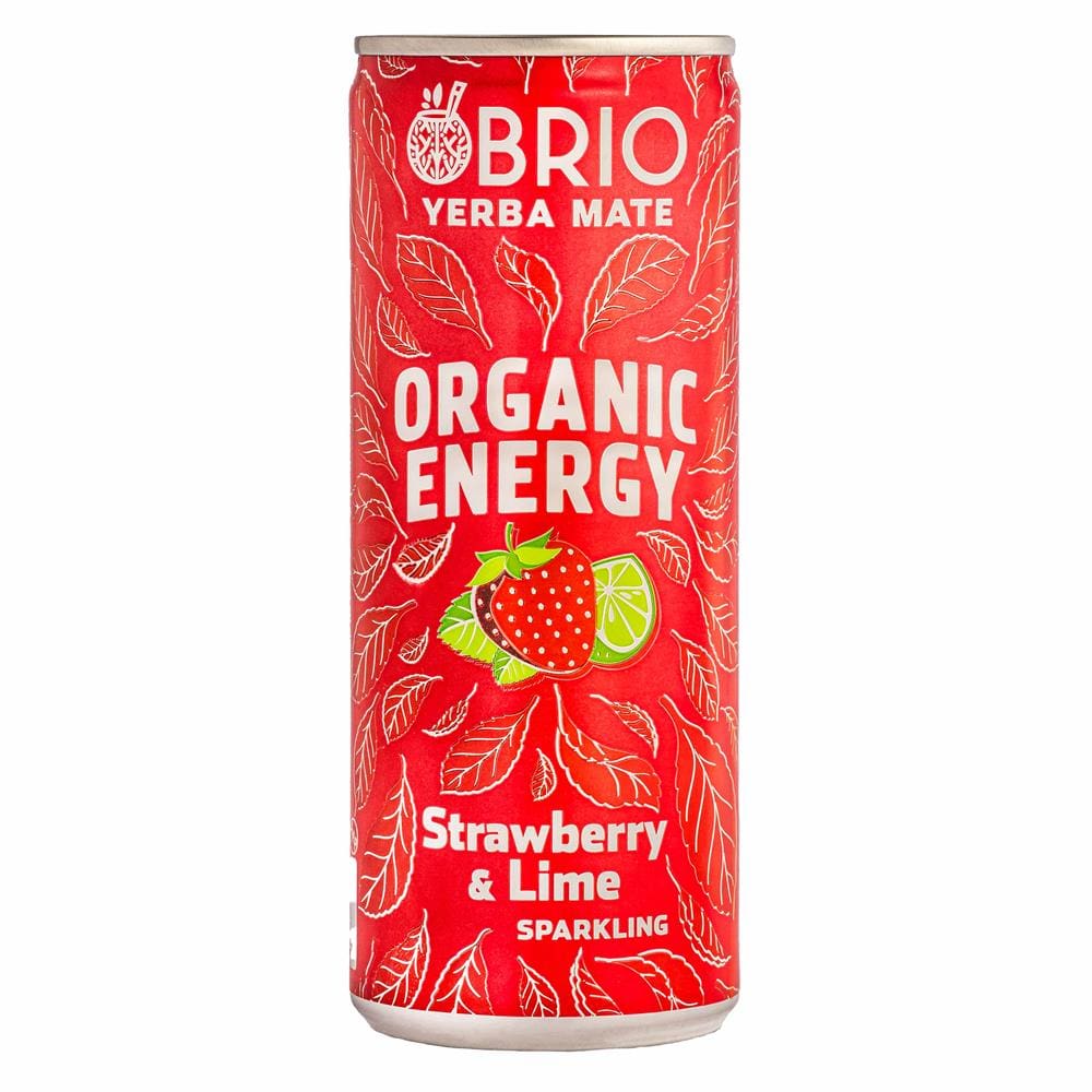 BRIO MATE Organic Energy Drink Strawberry & Lime 250ml, Brio Mate