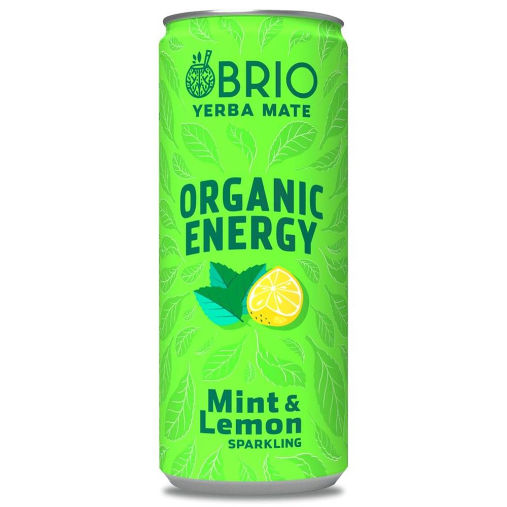 BRIO MATE Organic Energy Drink Mint & Lemon 250ml, Brio Mate