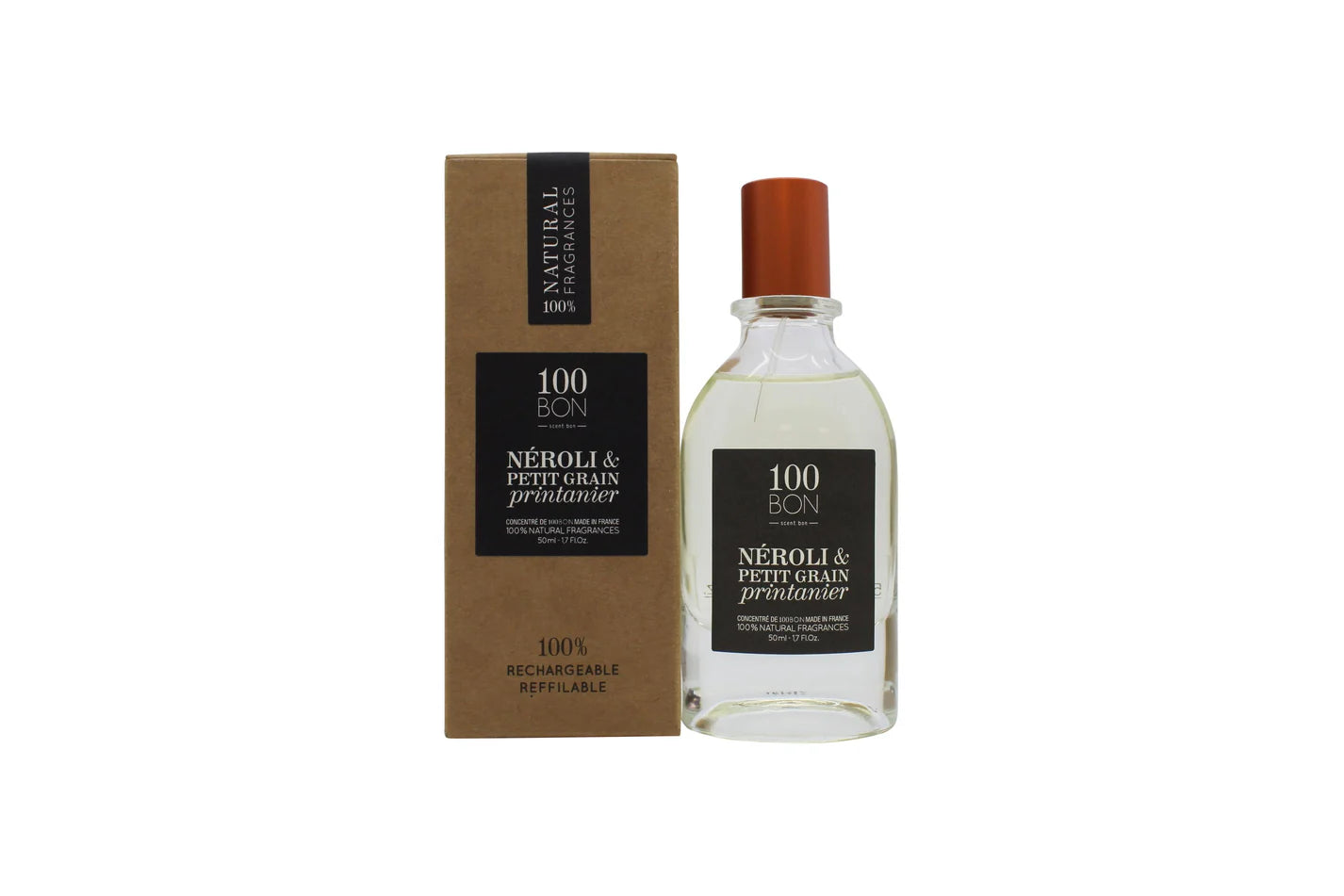 100bon néroli & petit spannmålsprintanier påfyllningsbar eau de parfum 50 ml spray