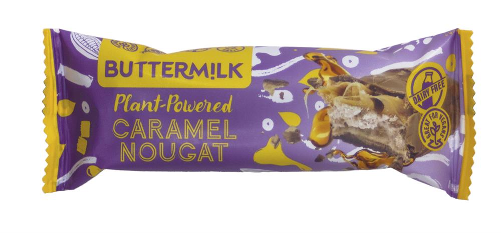 Plant Powered Caramel Nougat Snack Bar 50g, Buttermilk