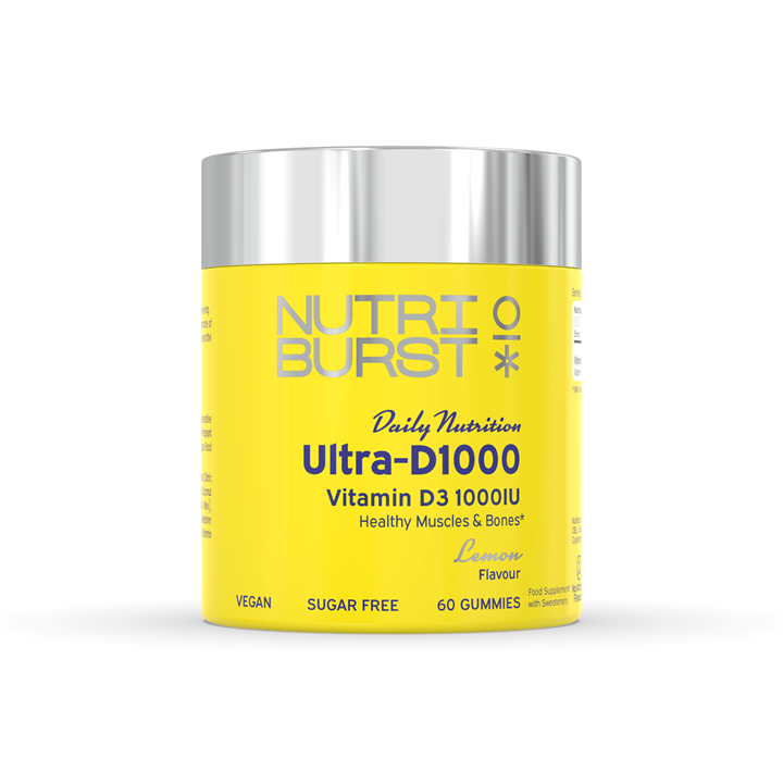 Nutriburst Ultra-D3 1000 IU 60 Gummies Lemon