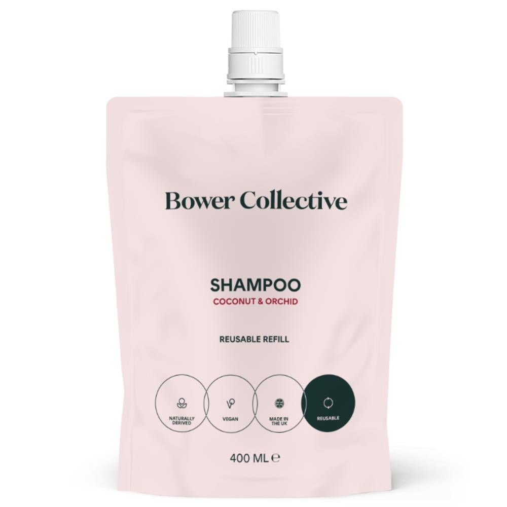 Coconut & Orchid Shampoo refill 400ml, Bower Collective