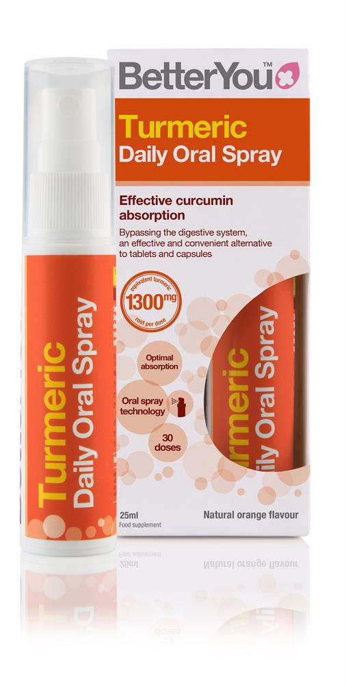 BetterYou Turmeric Daily Oral Spray 25ml, BetterYou