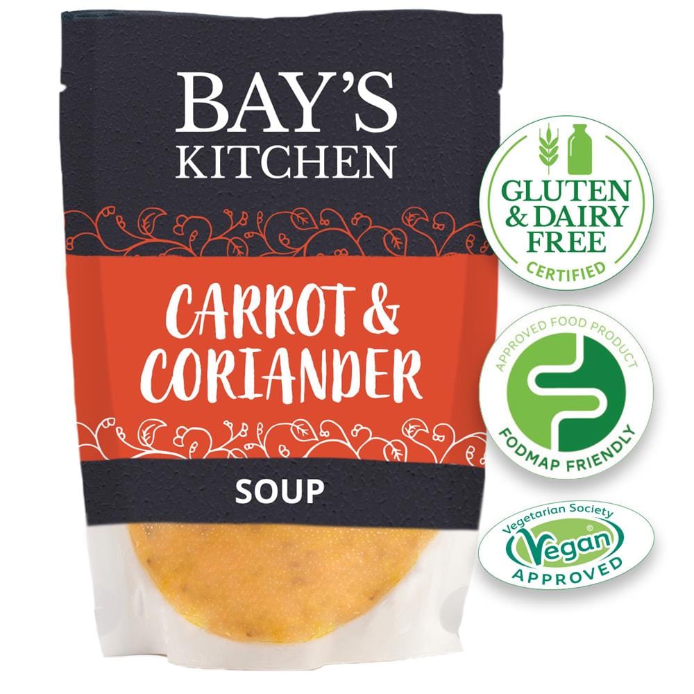 Carrot & Coriander Soup Low FODMAP 300g, Bays Kitchen