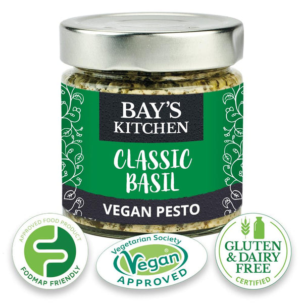 Classic Basil Vegan Pesto Low FODMAP 190g, Bays Kitchen