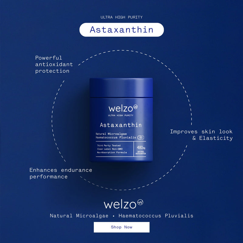 Welzo Haar-, Haut- und Nagelpaket – Kollagen + Astaxanthin + Akkermansia + Well Woman-Bluttest