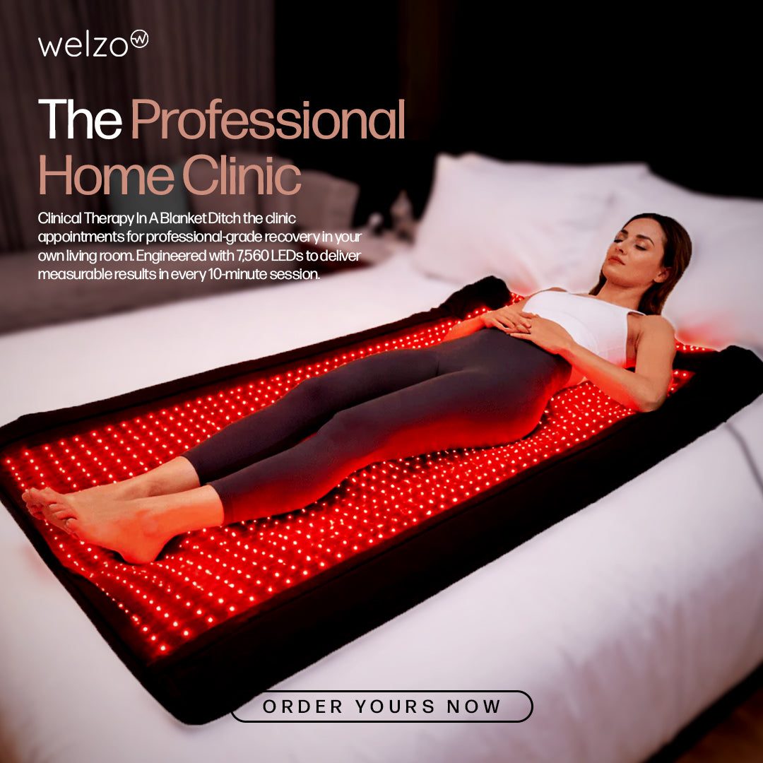 Welzo Lumina™ Red Light Therapy Biohacker Set – Ολόσωμη κουβέρτα με κόκκινο φως, μάσκα προσώπου και ραβδί ακριβείας
