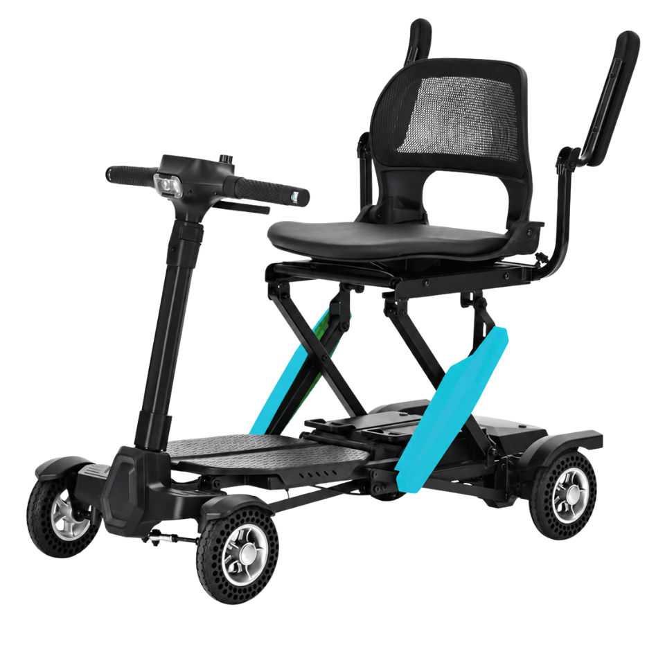 Welzo Veloce Auto automatic folding mobility scooter – Blue