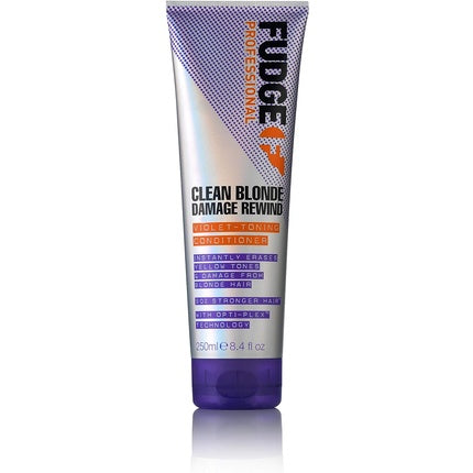 Fudge Professional Clean Blonde Damage Rewind Conditioner Intense Purple Toning with Bond Repair 250ml