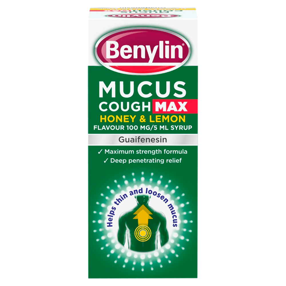 Benylin Mucus Cough Max Honey & Lemon Syrup 150ml - welzo