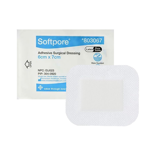 Softpore Adhesive Surgical Dressing 6cm x 7cm Single - welzo