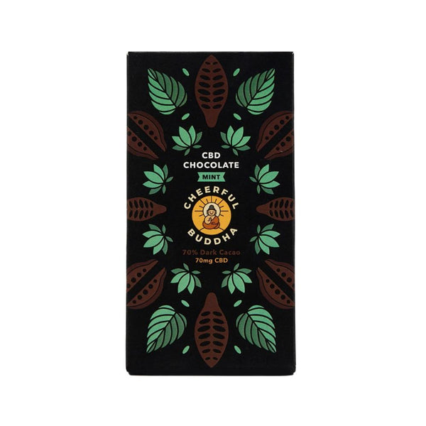 Cheerful Buddha CBD Infused Chocolate (Mint) - 70g, Cheerful Buddha