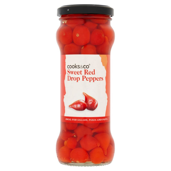 Sweet Red Drop Peppers 235g, Cooks and Co