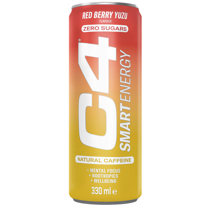 Cellucor C4 Smart Energy Carbonated 12x330ml Red Berry Yuzu