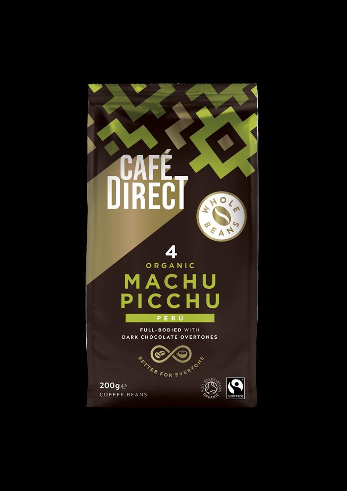 FT Whole Bean Machu Picchu Organic Coffee 200g, Cafedirect