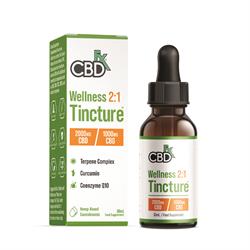 CBDfx Wellness 2:1 Tincture - 1000mg CBD/500mg CBG 30mL, CBDfx