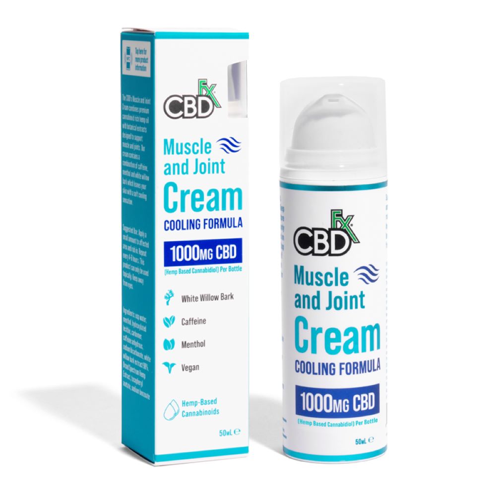 CBDfx 1000mg CBD Muscle & Joint Cream 50mL, CBDfx