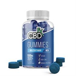 CBDfx Men's Multi-Vit Gummies (60ct / 1500mg CBD Per Bottle), CBDfx