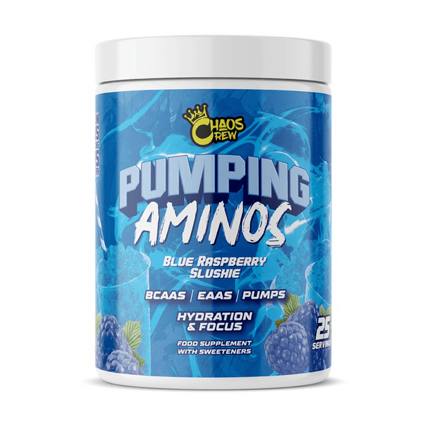 Chaos Crew Pumping Aminos 2.0 325g Blue Raspberry Slushie