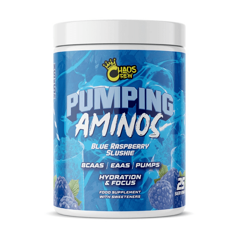 Chaos Crew Pumping Aminos 2.0 325g Blue Raspberry Slushie