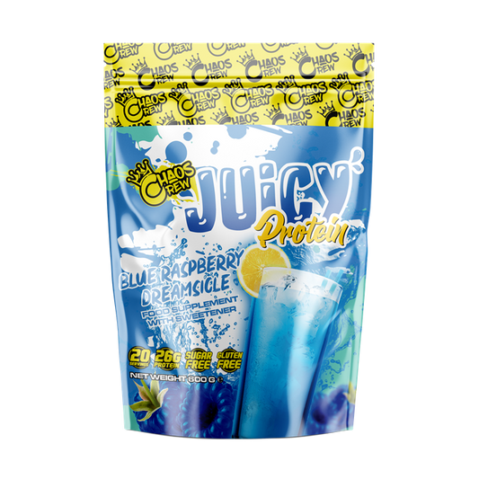 Chaos Crew Juicy Protein 600g Blue Raspberry Dreamsicle