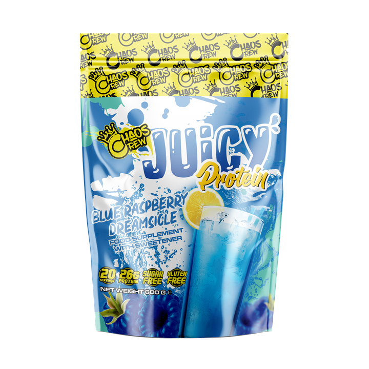 Chaos Crew Juicy Protein 600g Blue Raspberry Dreamsicle