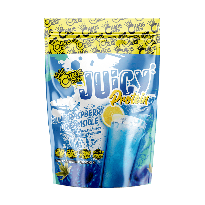 Chaos Crew Juicy Protein 600g Blue Raspberry Dreamsicle