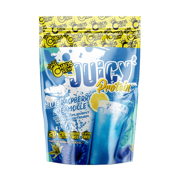 Chaos Crew Juicy Protein 600g Blue Raspberry Dreamsicle