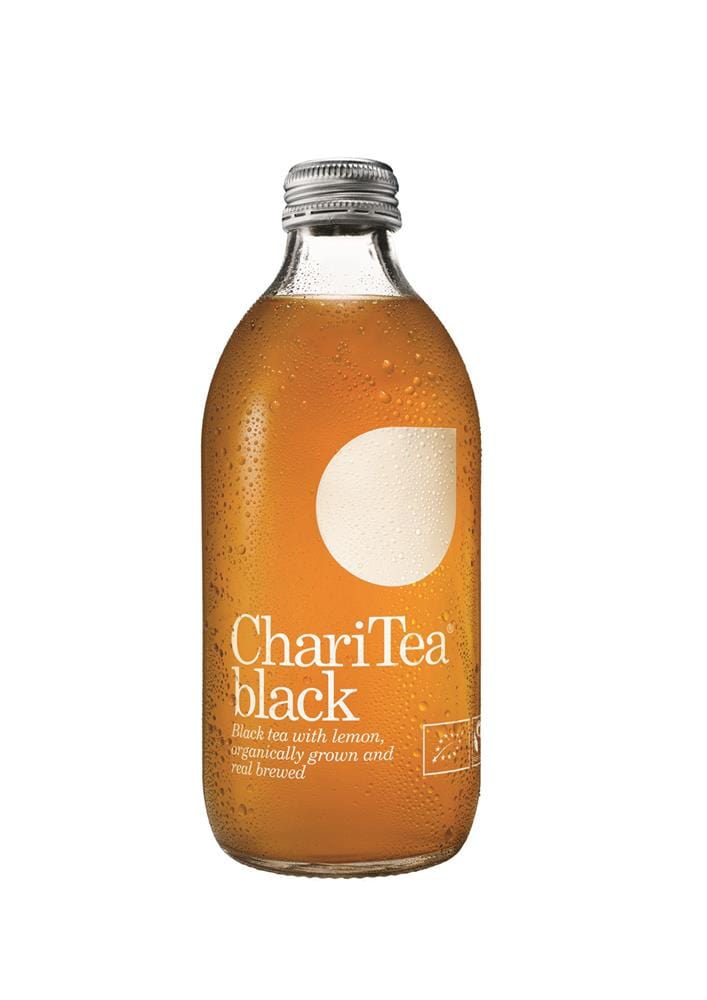 Black Organic Fairtrade Iced Tea with Lemon 330ml, ChariTea