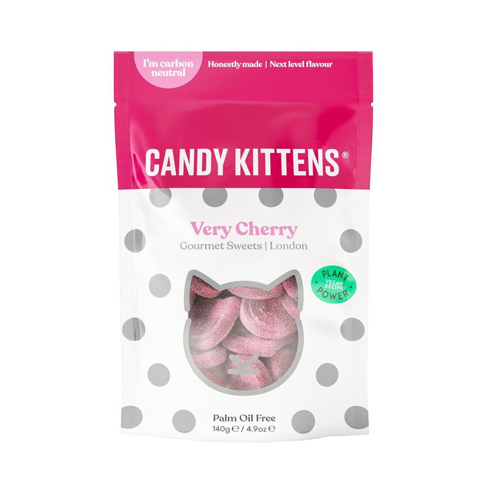 Candy Kittens Very Cherry Vegan Sweets 140g, Candy Kittens