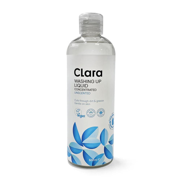 Concentrated Washing Up Liquid Unscented 500ml, Clara