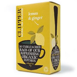 Clipper Organic Lemon & Ginger Infusion 20 bags, Clipper