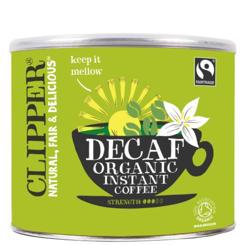 Fairtrade Organic Decaf Inst Coffee 500g, Clipper