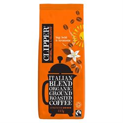 Fairtrade Organic Italian Blend Roast & Ground Coffee 227g, Clipper