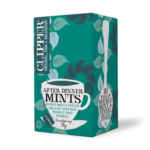 Clipper Organic After Dinner Mints Double Mint Infusion 20 bags, Clipper