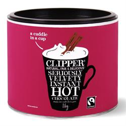 Clipper Fairtrade Seriously Velvety Instant Hot Chocolate 1kg, Clipper