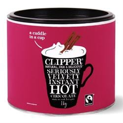 Clipper Fairtrade Seriously Velvety Instant Hot Chocolate 1kg, Clipper