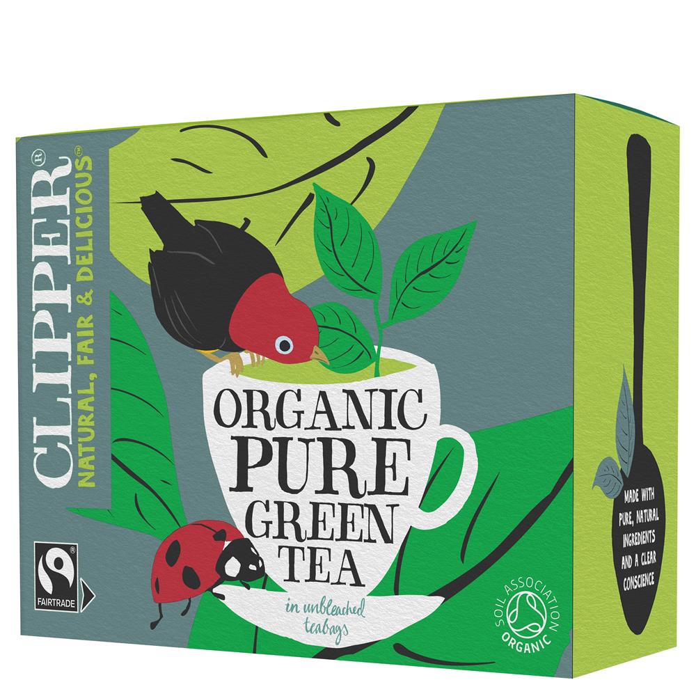 Clipper Fairtrade Organic Pure Green 80 Tea bags, Clipper