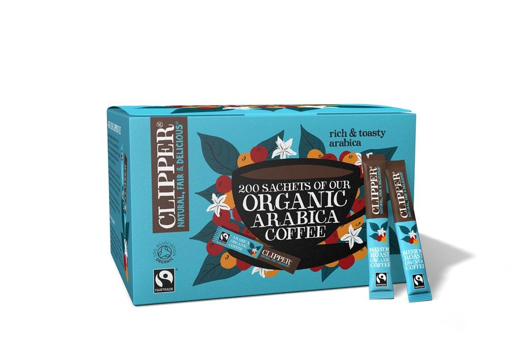 Clipper Organic Fairtrade Arabica Coffee x 200 Sticks, Clipper