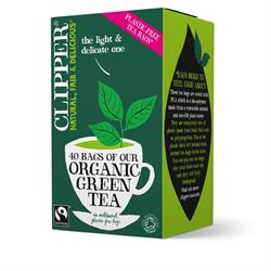 Clipper Fairtrade & Organic Green Tea 40 Bags, Clipper