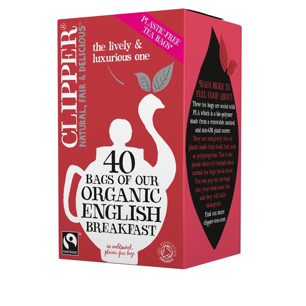 Clipper Organic & Fair Trade English Breakfast 40 Tea Bags, Clipper