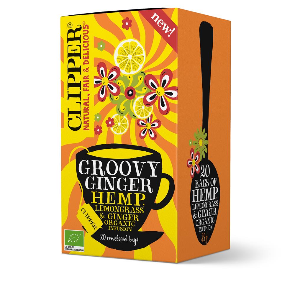 Clipper Organic Groovy Ginger Hemp Infusion 20 Bags, Clipper