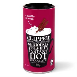 Clipper Fairtrade Seriously Velvety Instant Hot Chocolate 350g, Clipper