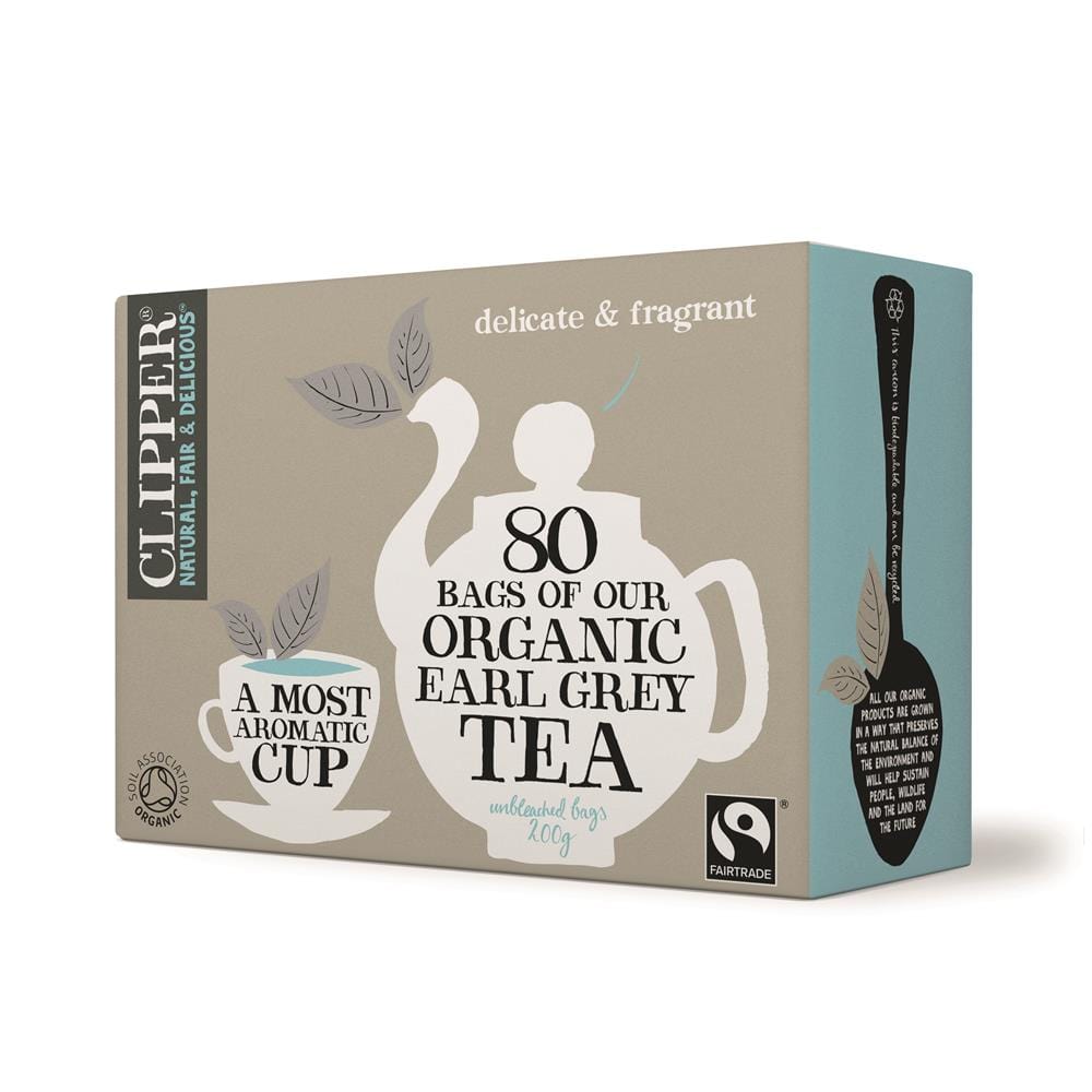 Clipper Fairtrade Organic Earl Grey Tea 80 bags, Clipper