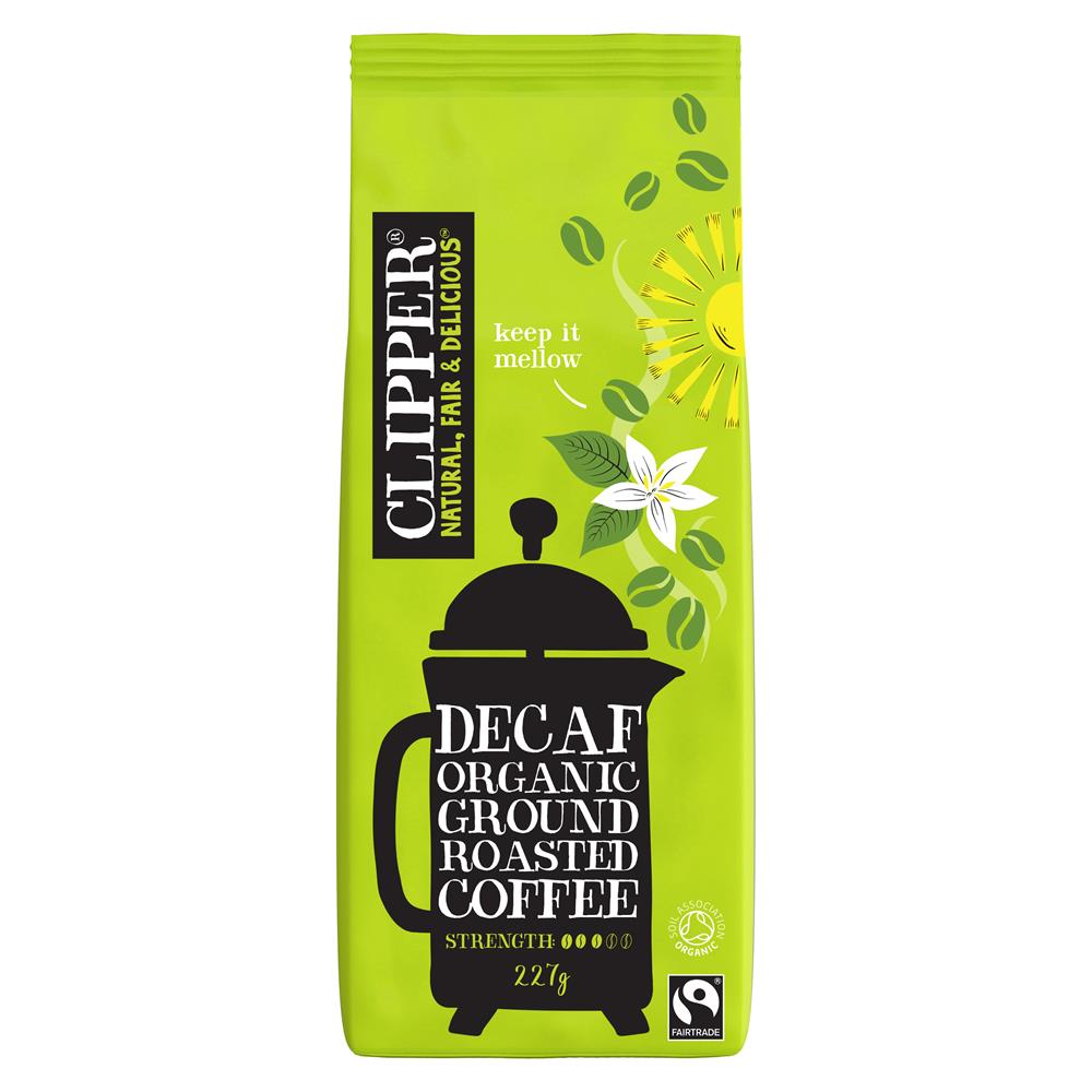 Clipper Fairtrade Organic Decaffeinated Style Roast & Ground 227g, Clipper